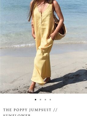 NWT Beachwood Poppy Linen Jumpsuit in Sunflower